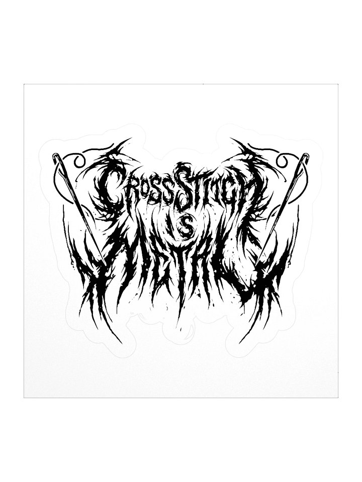 Cross Stitch is Metal Sticker product image (1)