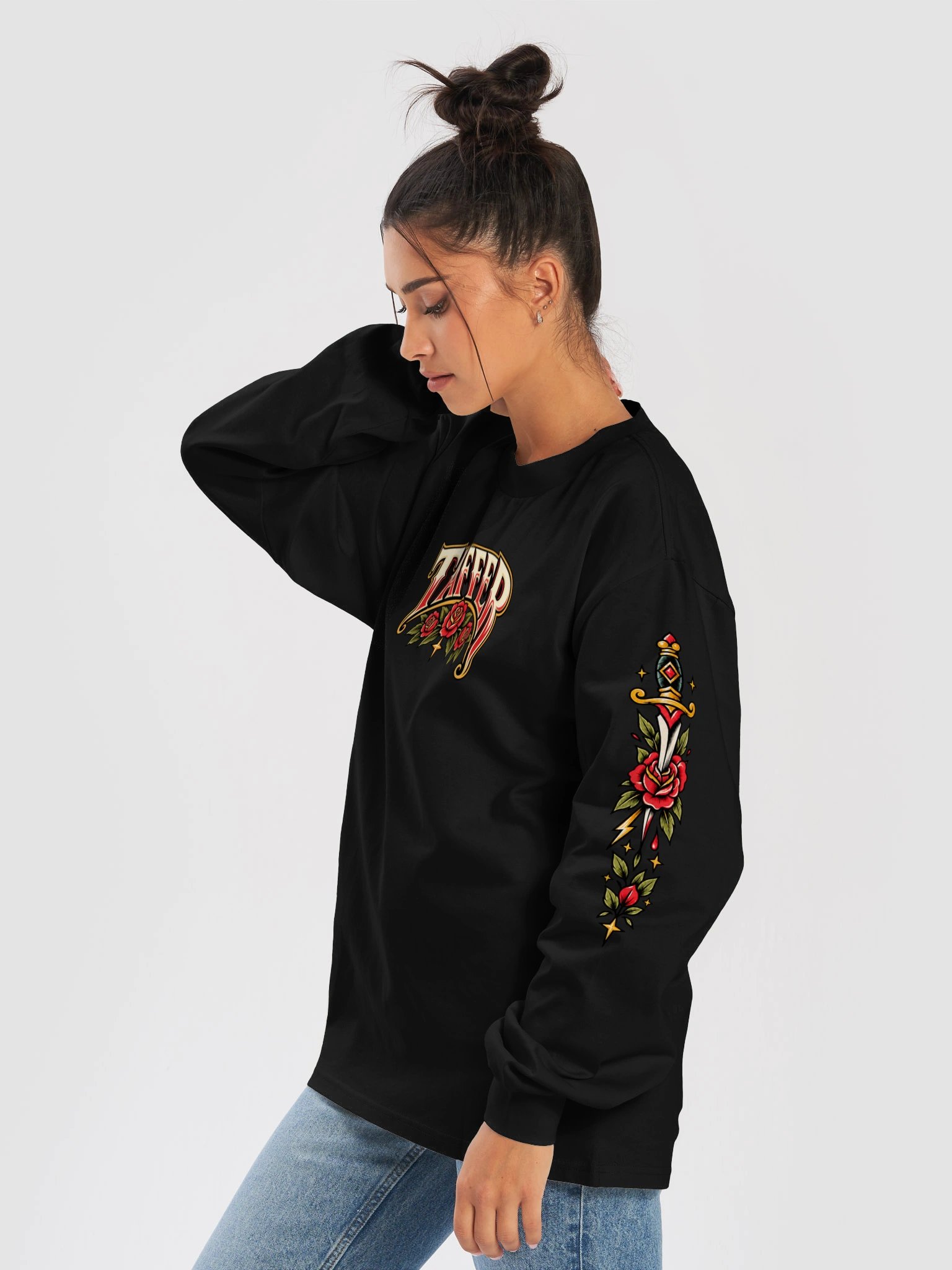 TAFFER Tatted Roses Long Sleeve Tee product image (7)