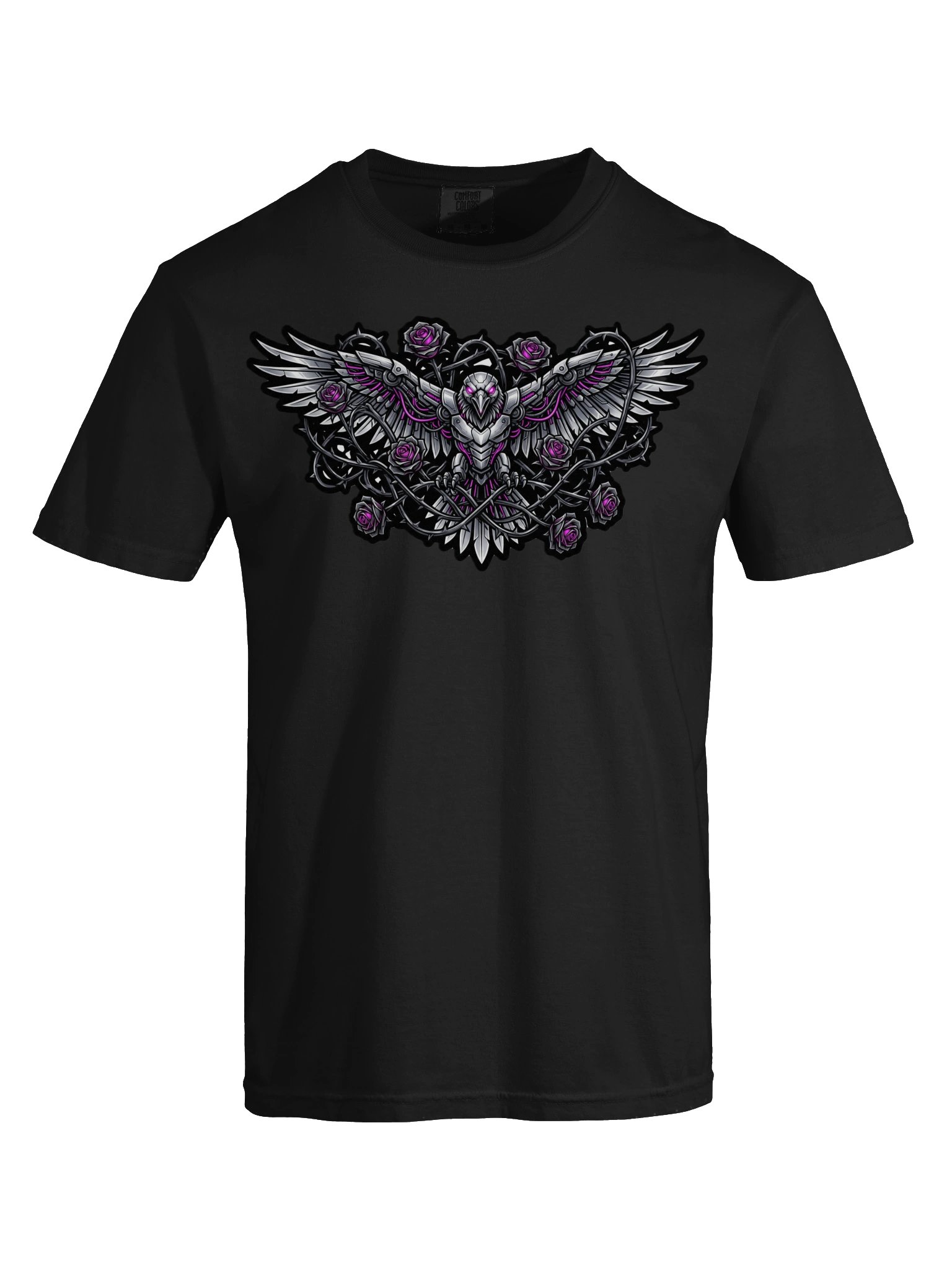 Neon Mechanical Eagle Rose Emblem Tee product image (9)
