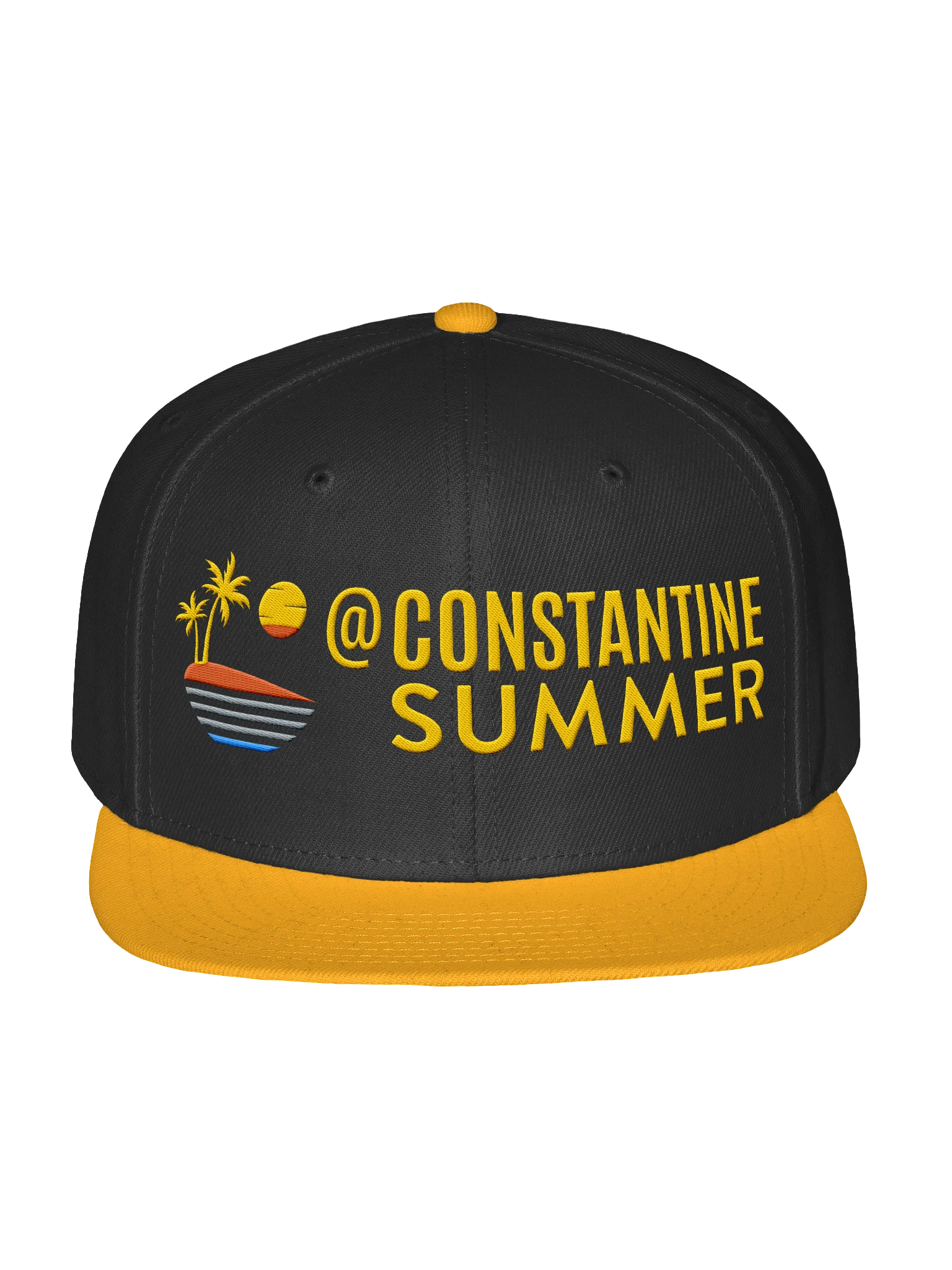 @CONSTANTINESUMMER: TROPICAL SUNSET VIBE HAT by Otto Cap (black/jellow) product image (1)