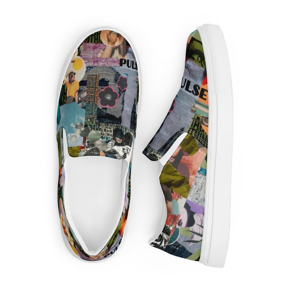 Collaged mens slip ons product image (5)