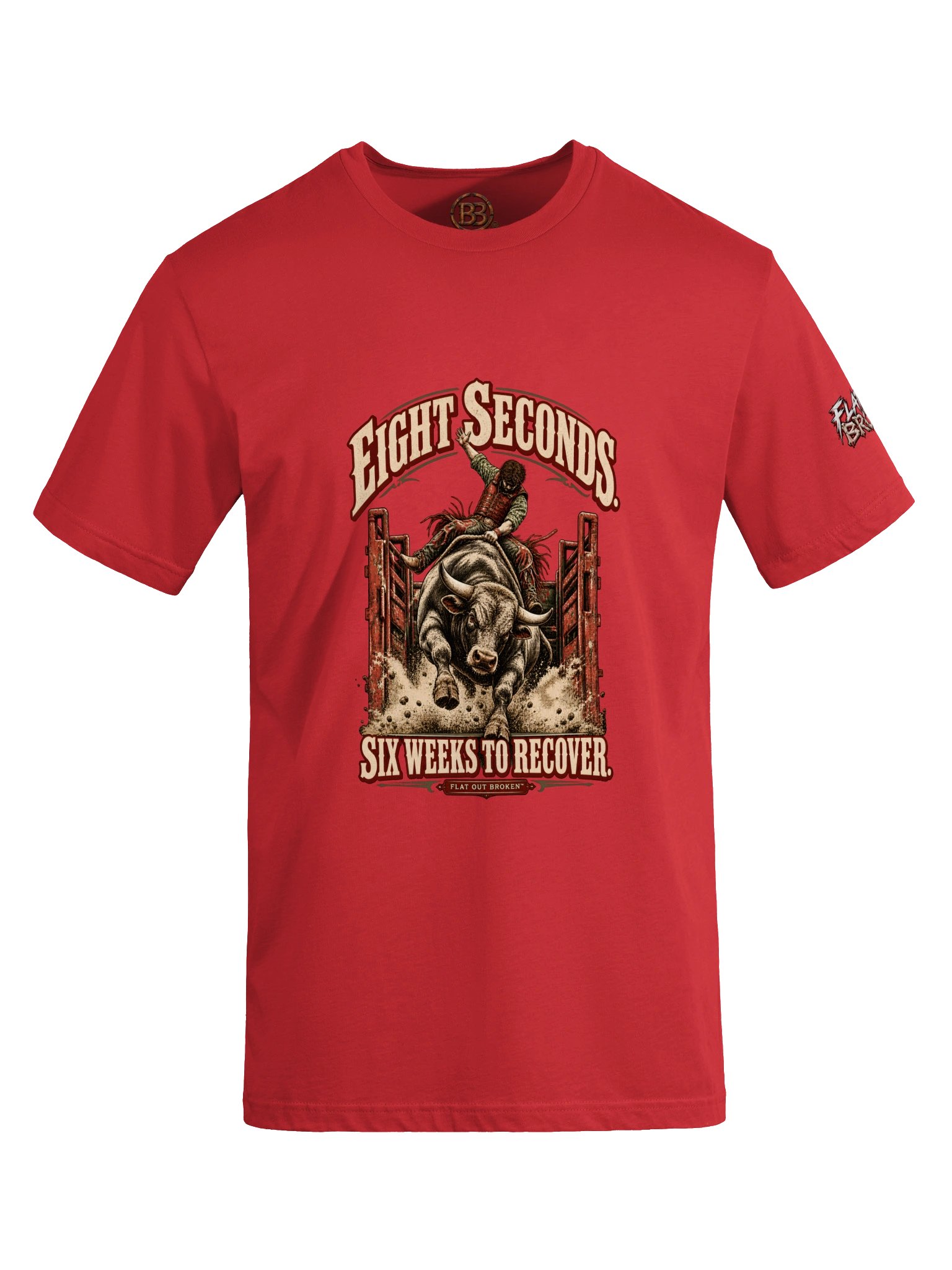 Funny Bull Riding Shirt — Eight Seconds, Six Weeks to Recover™ | Broken Rodeo™ product image (6)