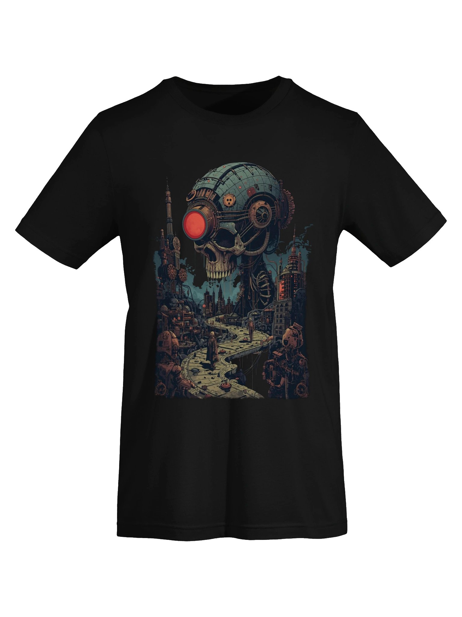 Cyberpunk Skull City Lightweight T-Shirt product image (4)