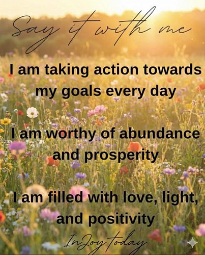 Claim it. Own it. InJoy it. ✨Say it with me (and mean it!):
1️⃣ I am taking action.
2️⃣ I am worthy.
3️⃣ I am filled with lig...
