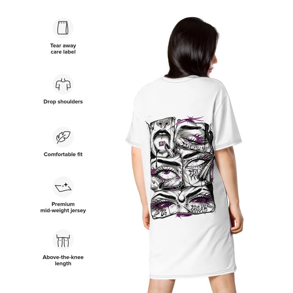 Glamdern Urban Graffiti Art T-Shirt Dress product image (8)