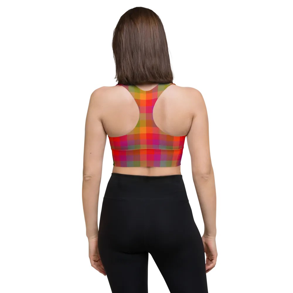 Rainbow Checkers Sports Bra 2 product image (4)