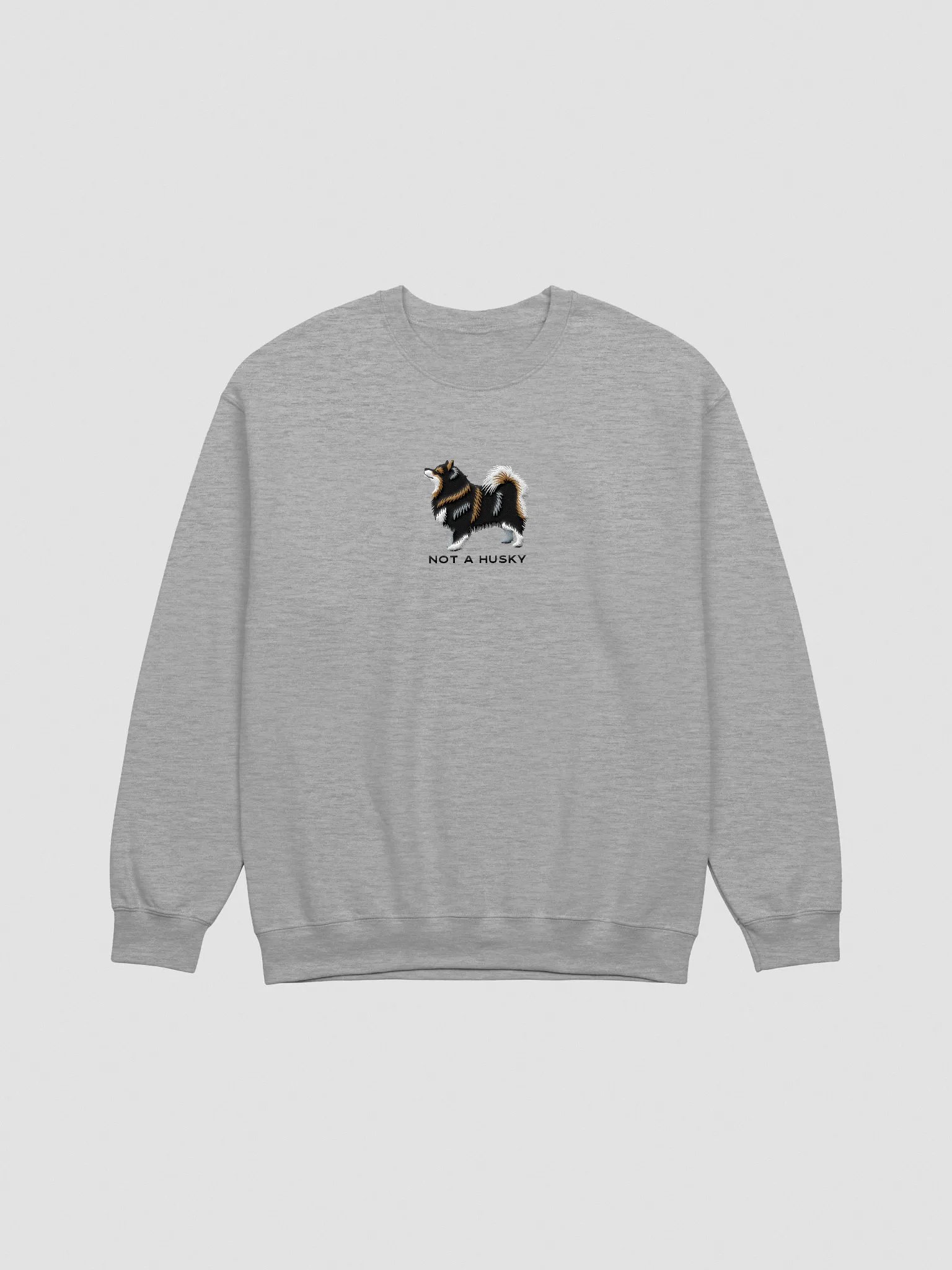 Not a Husky Sweatshirt (Embroidered) of a Finnish Lapphund product image (3)