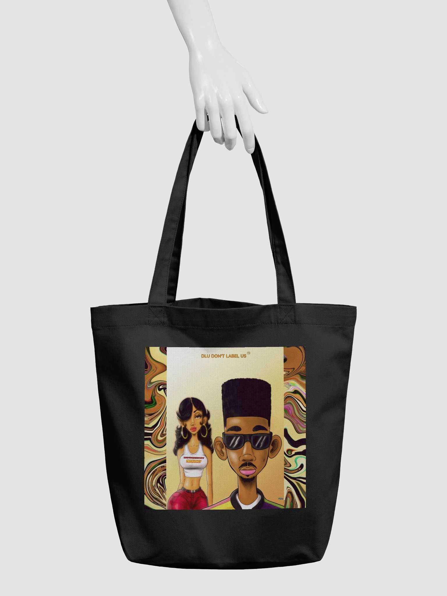 DLU DON’T LABEL US® Frequency Swirl Eco Tote Bag product image (3)