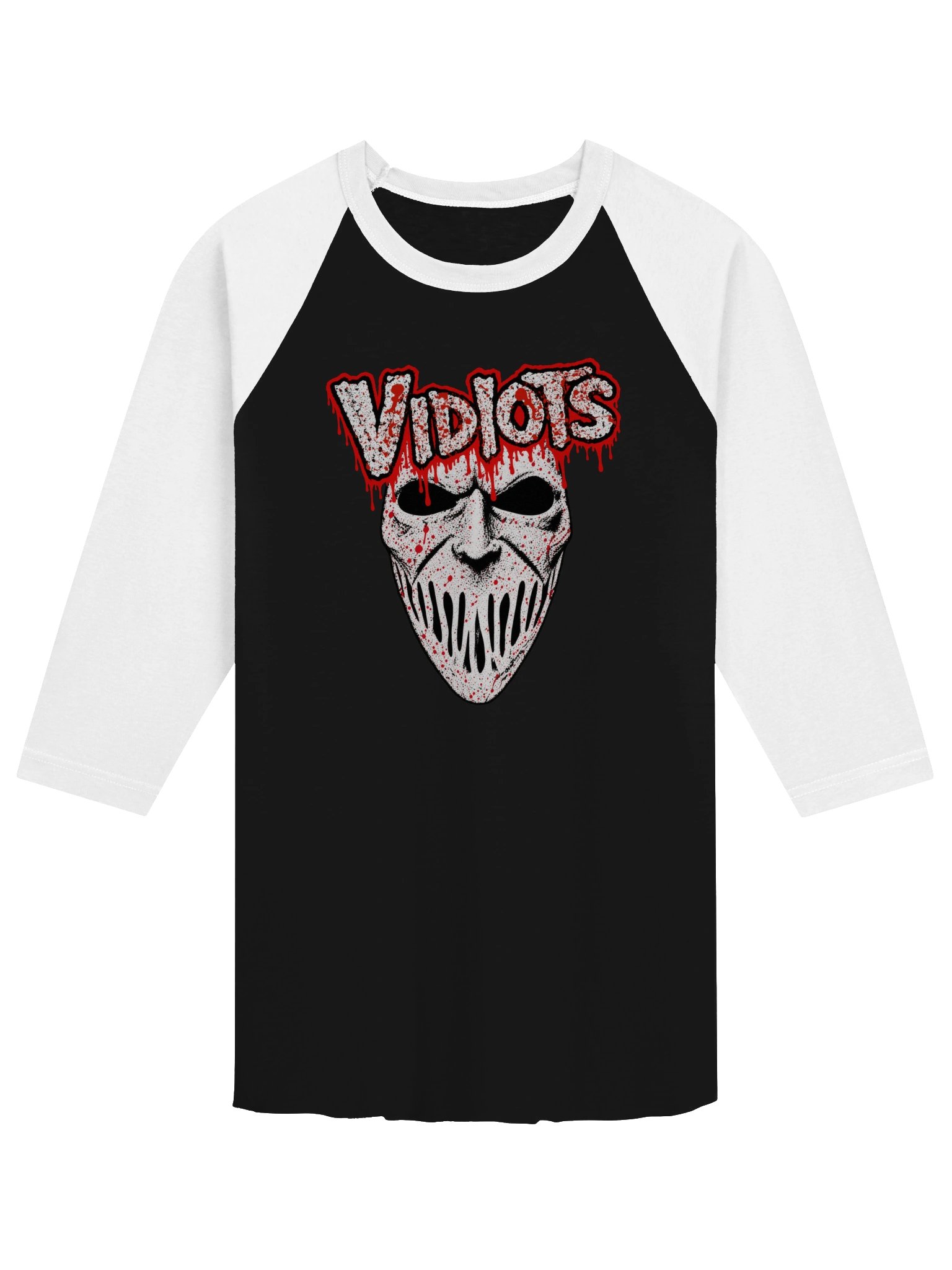 VIDIOTS Horror Raglan Tee product image (1)