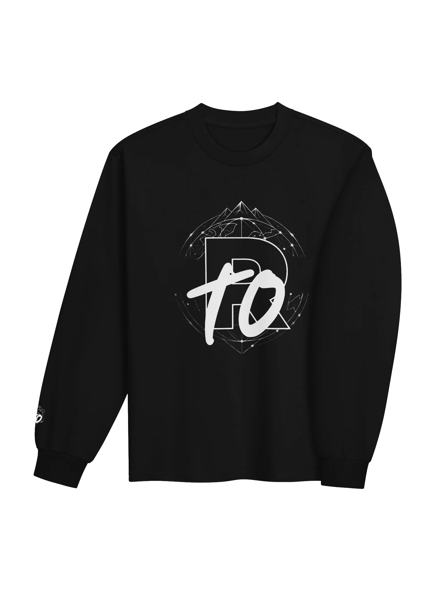 Abstract Black-and-White Geometric Logo Long Sleeve product image (4)