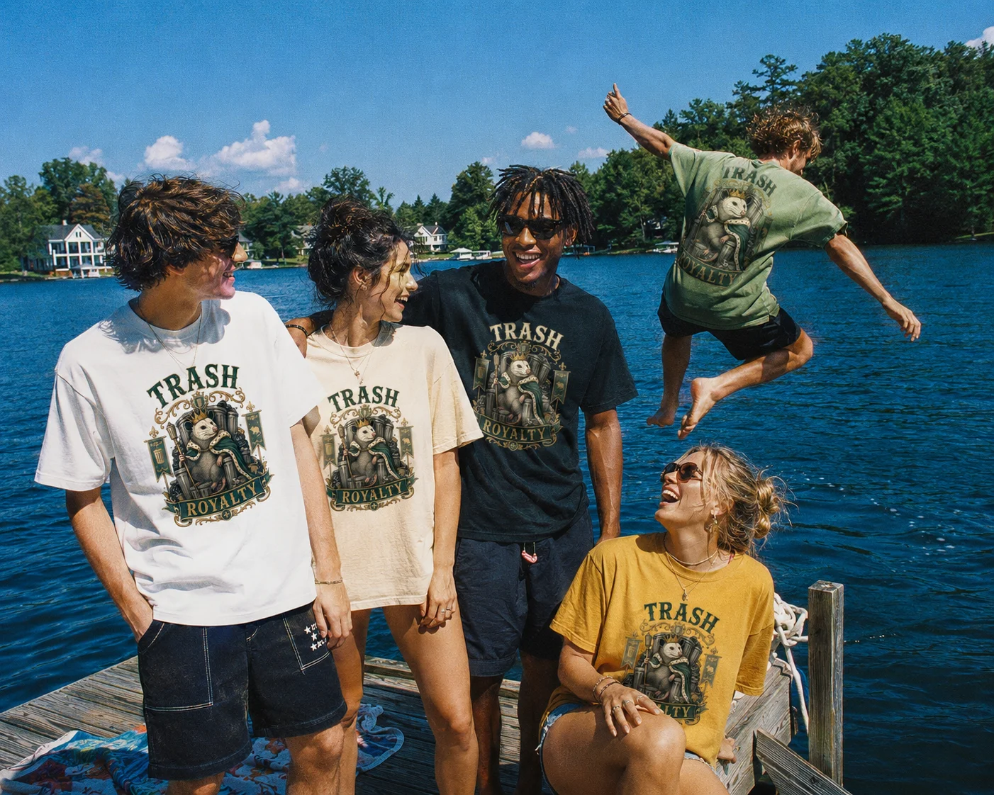 Trash Royalty — Funny Possum Tee , Trash Royalty Possum Shirt — Funny Opossum Graphic Tee | Grinfolk product image (4)