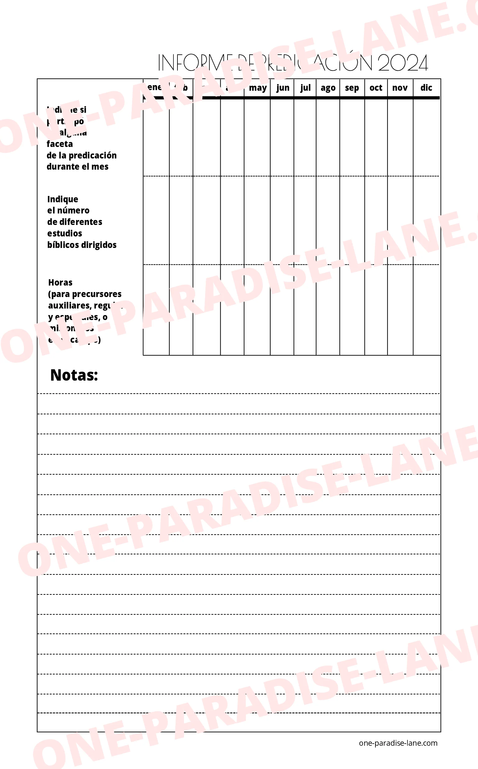 2024 Informe de Predicación product image (1)