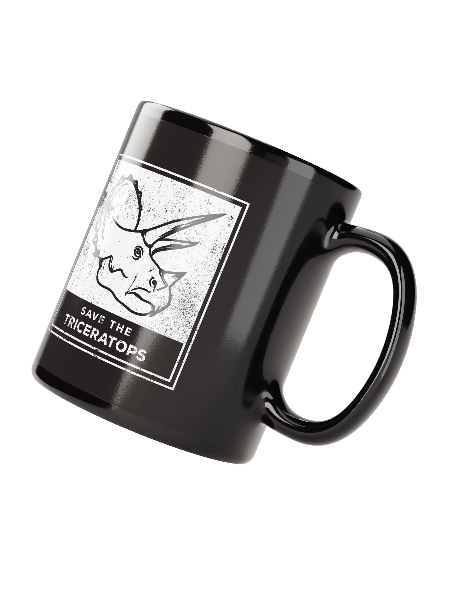 SAVE THE TRICERATOPS - BLACK MUG product image (5)