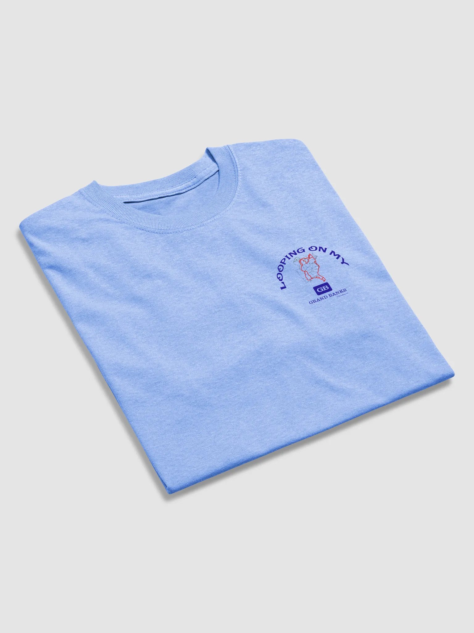 Looping On My Grand Banks - T-Shirt - Light Shirt w/Blue Logo product image (4)