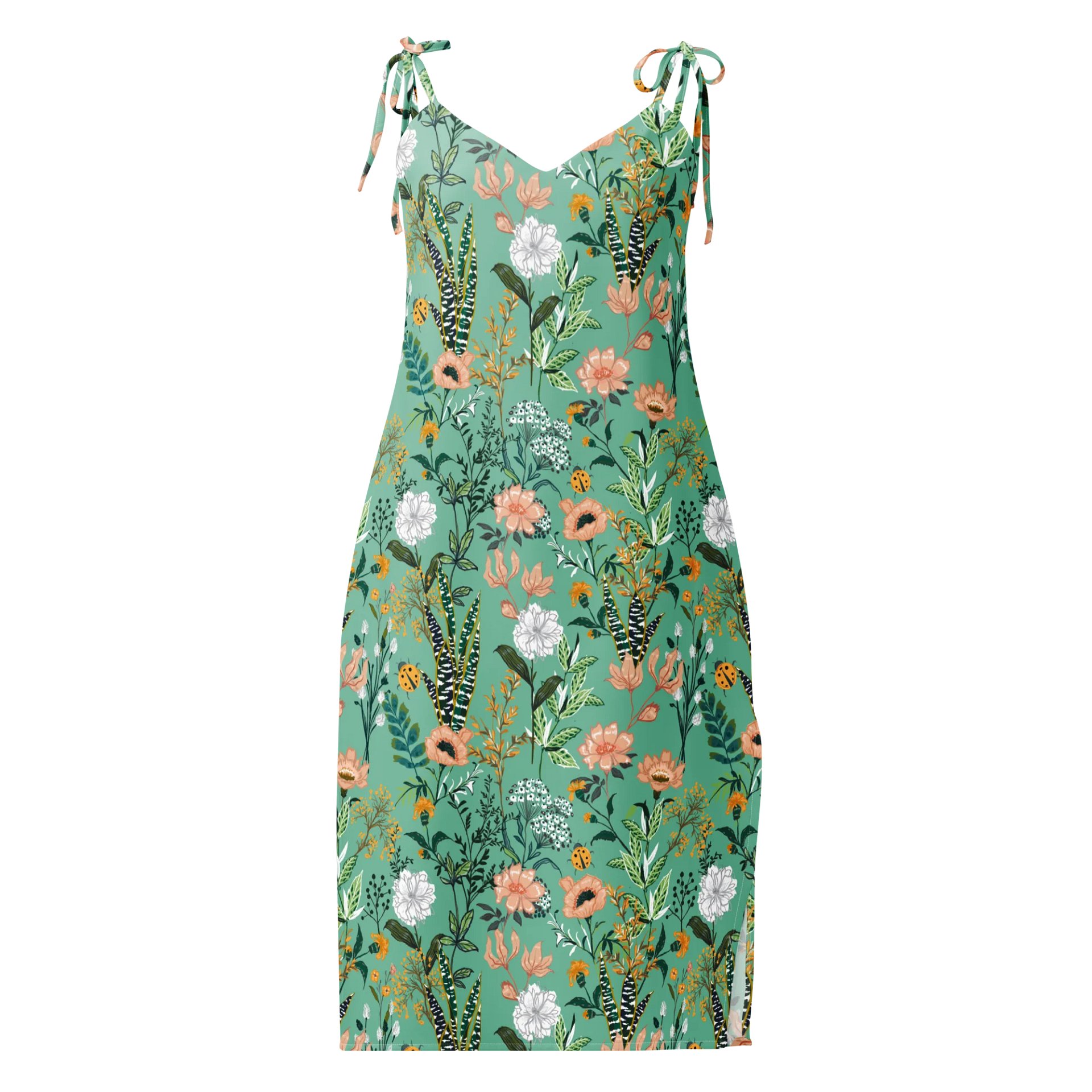 Green Floral Midi Chiffon Slip Dress product image (1)