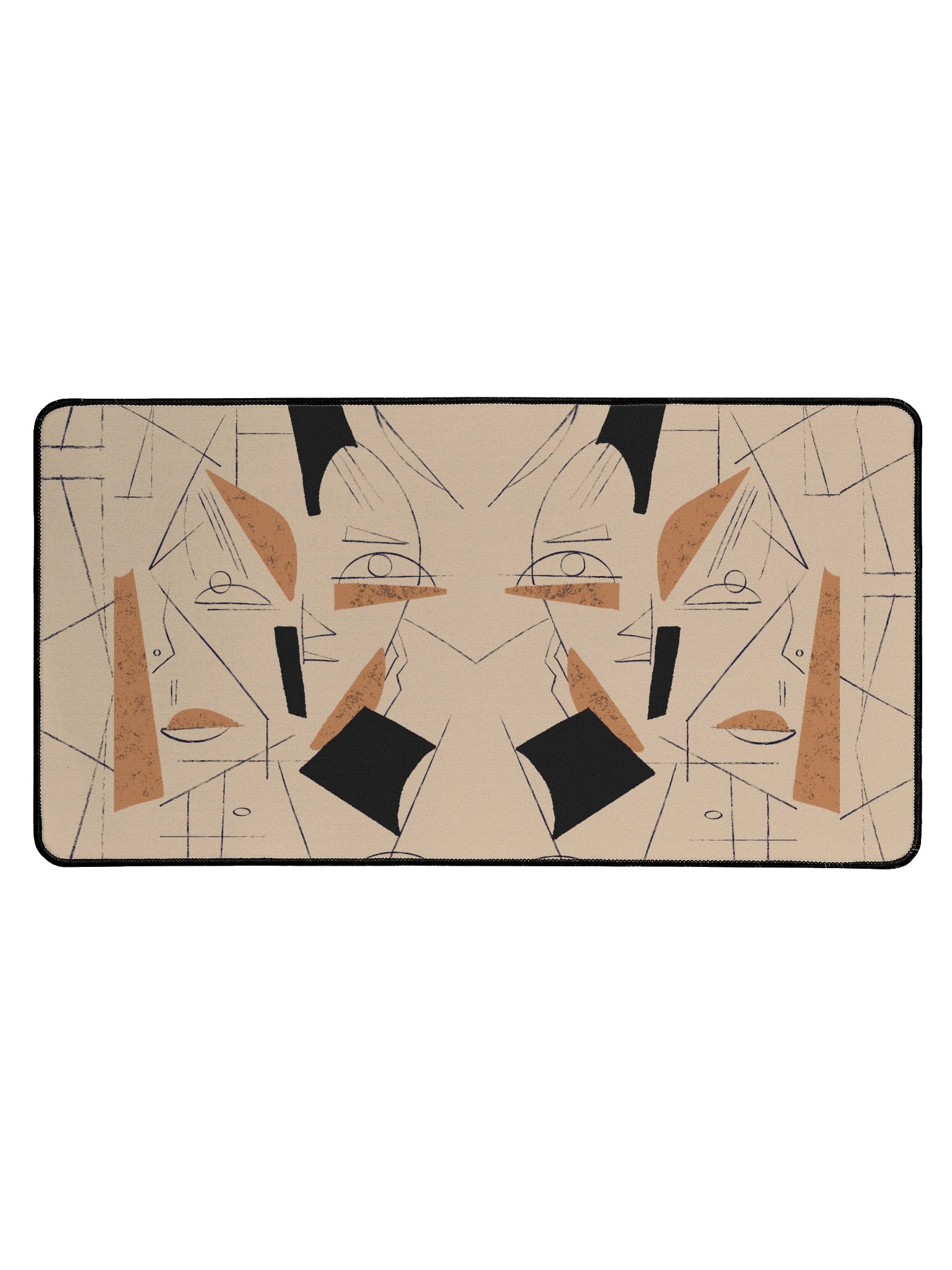 Cubist Geometric Face Desk Mat product image (1)