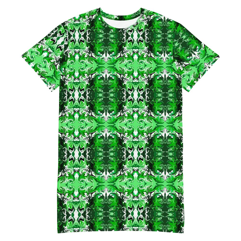 Green Swirl T-Shirt Dress product image (2)