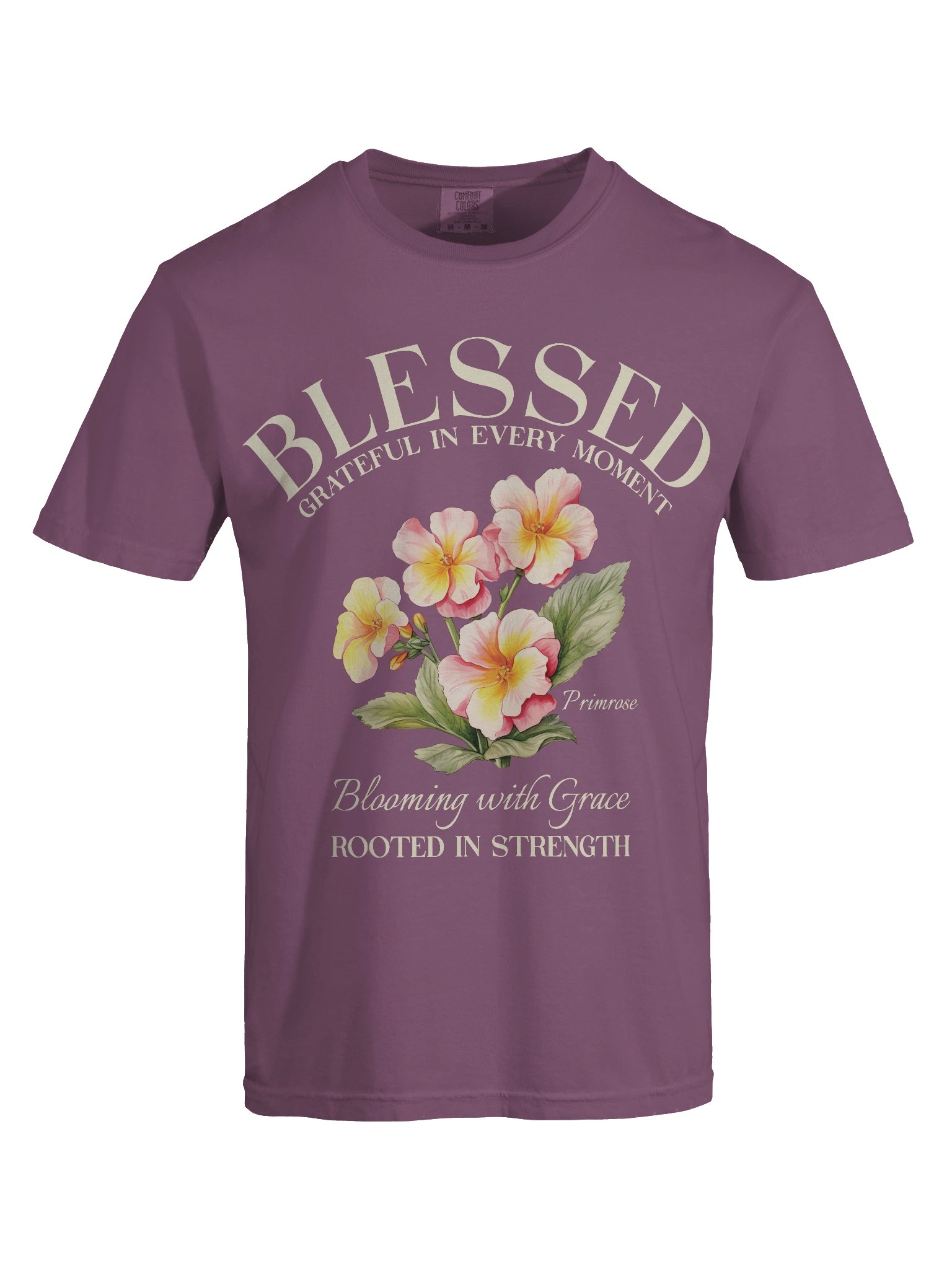 February Blessed Primrose Flower Shirt – Blooming with Grace, Rooted in Strength Graphic Tee product image (8)