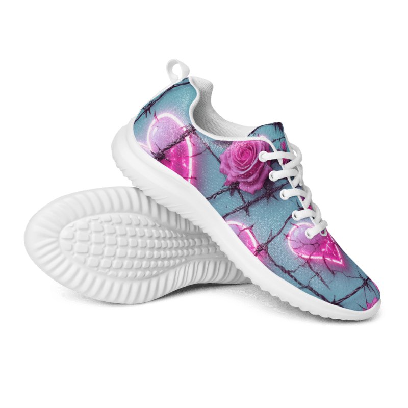 Barbed Rose Neon Heart Athletic Shoes - Women's Ultralight Flyknit product image (2)