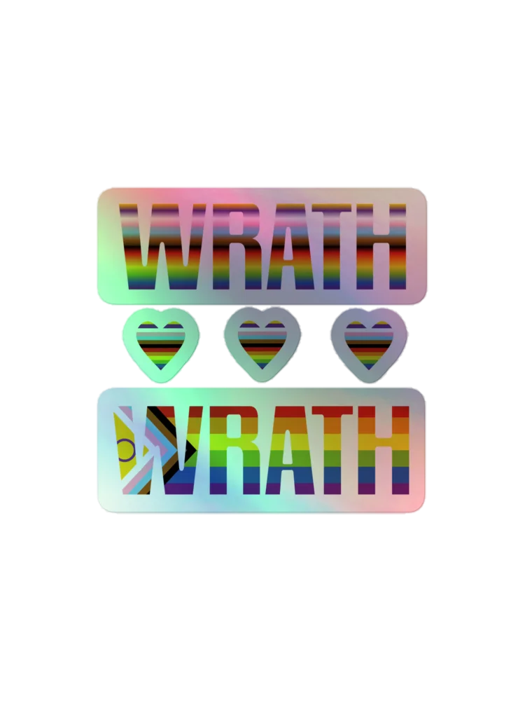 Pride 2023 holographic stickers product image (1)