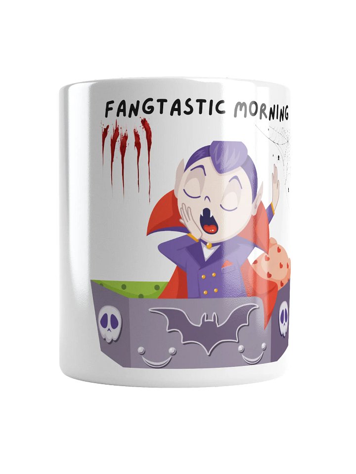 Yawning Vampire White Glossy Mug product image (1)