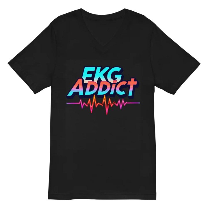 EKG Addict V-Neck Tee product image (3)