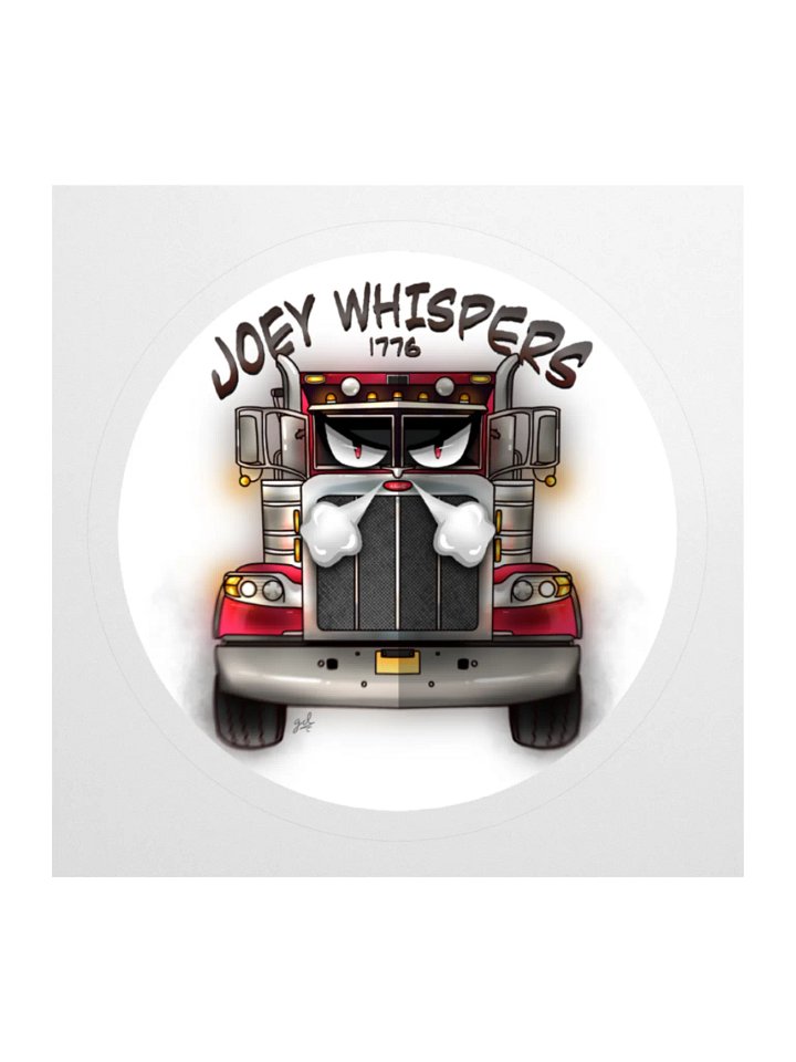 Joey Whispers 1776 LOGO Sticker - Round product image (1)