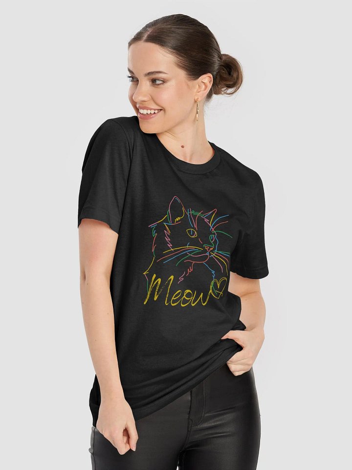 Meow Abstract Cat Face T-Shirt product image (1)