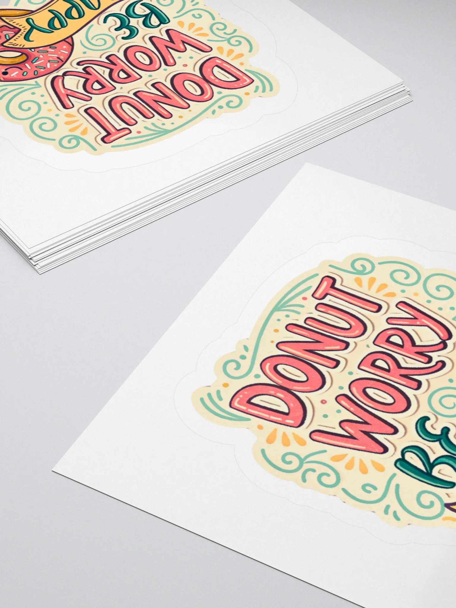 Donut Worry Be Happy Sticker product image (12)