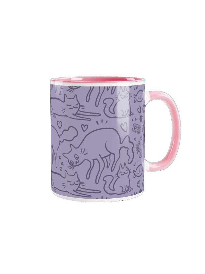 Lila Cartoon Cats Ceramic Mug product image (1)