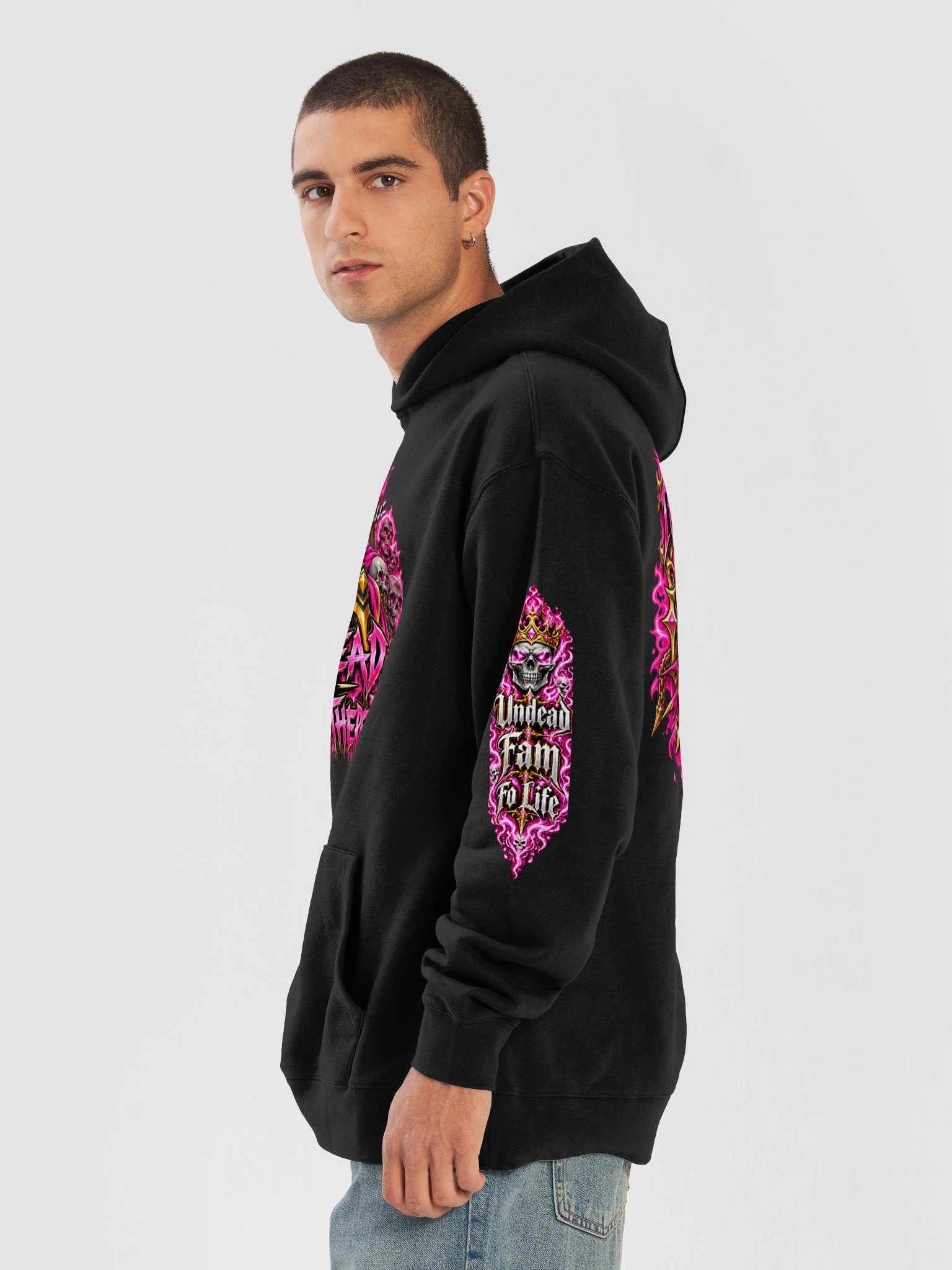 Undead and Unbothered Hoodie (Pink) product image (8)