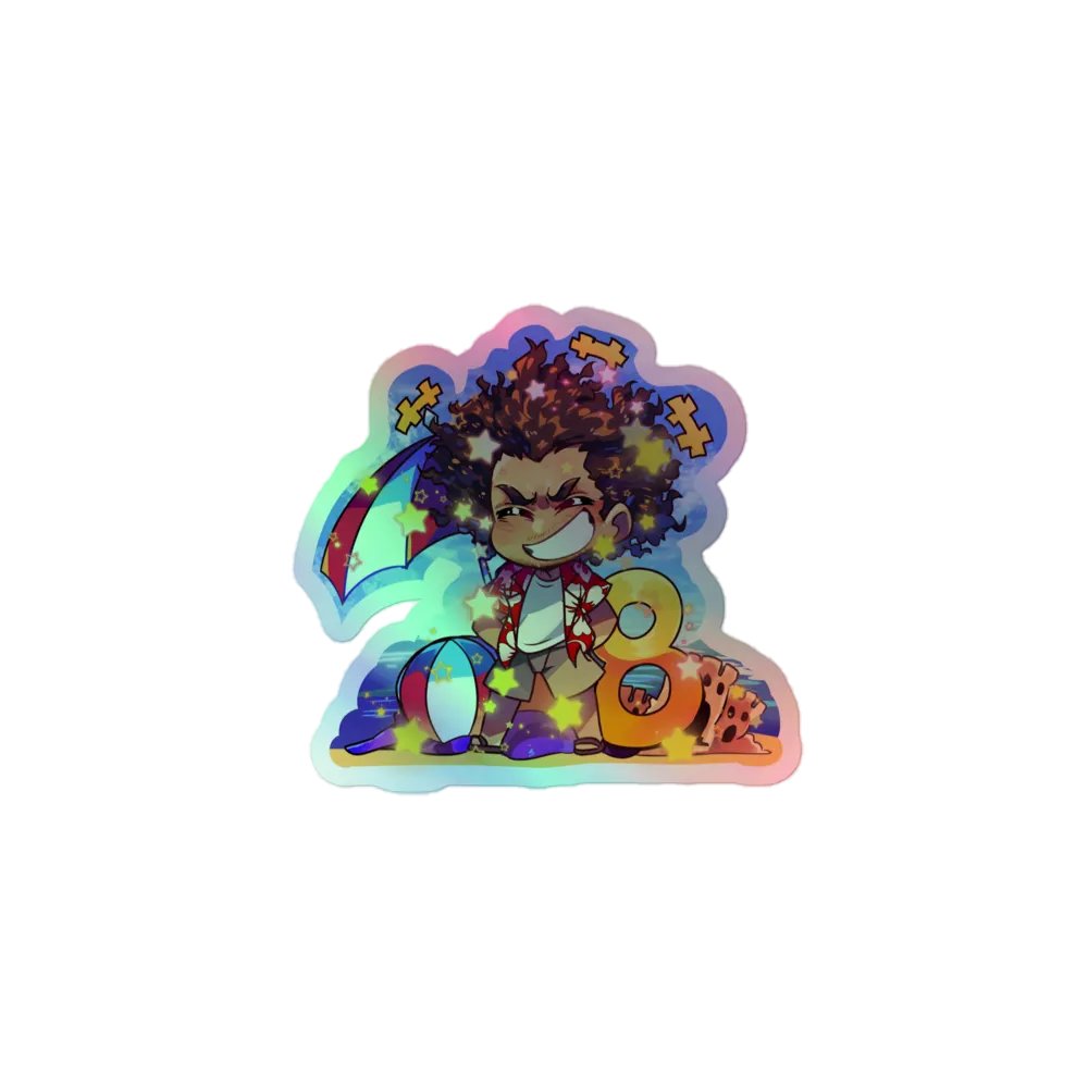 Holographic 4x4 Beachiban Sticker! product image (1)