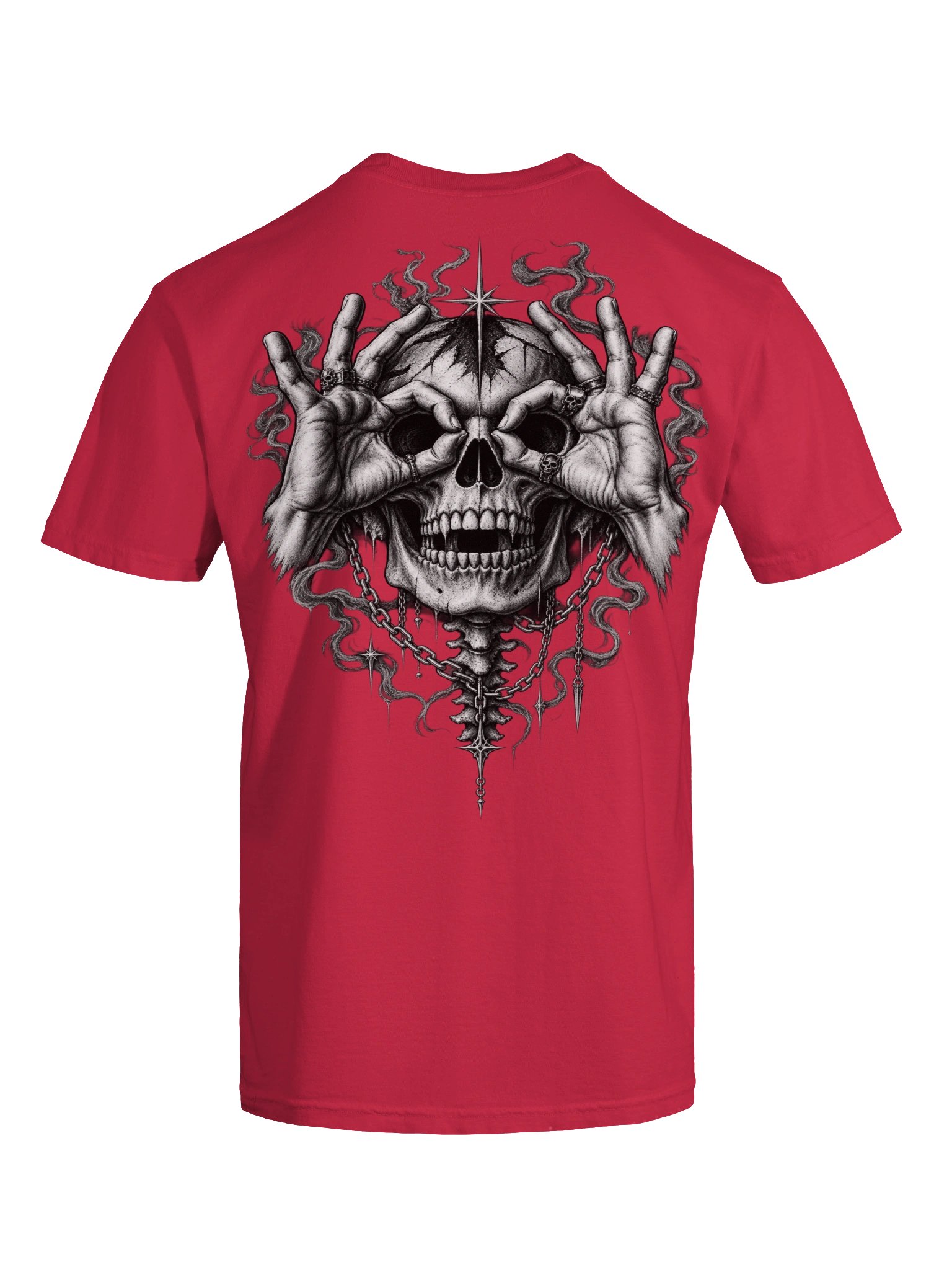 Dark Rose & Skull Double-Sided Graphic Tee | Gothic Streetwear Shirt product image (8)