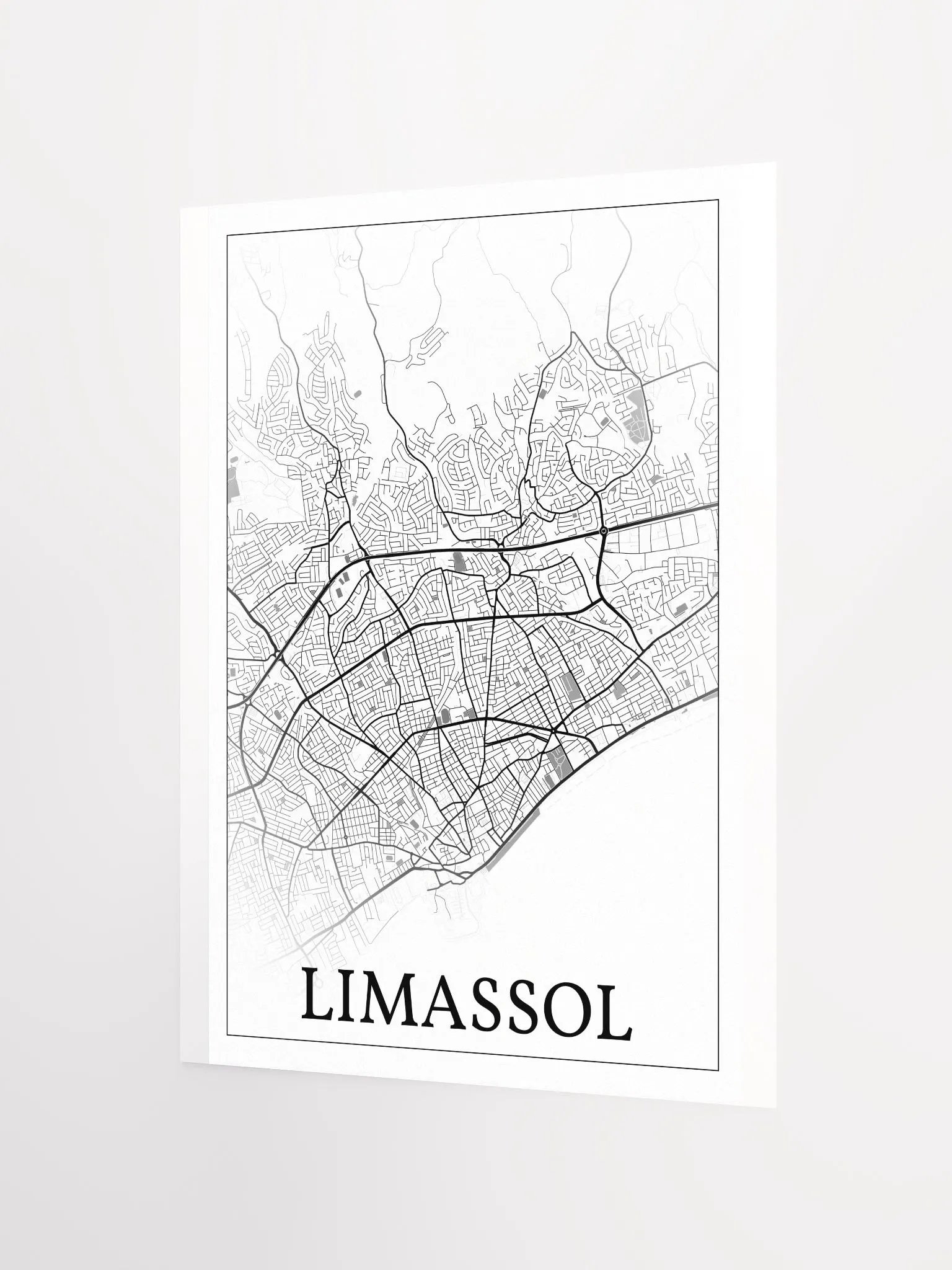 Limassol, Cyprus, city map print product image (8)