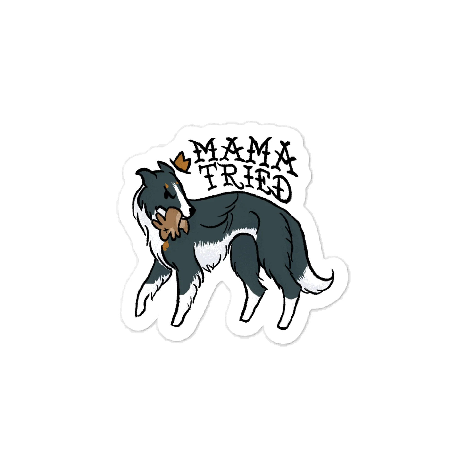 Mama Tried Sticker - Irish Marked Black and Tan product image (1)