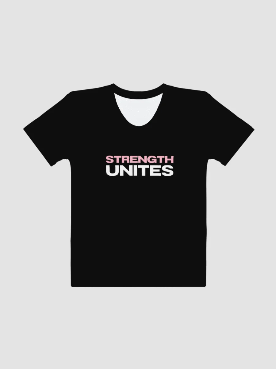 Breast Cancer Awareness: Strength Unites T-Shirt - Black product image (6)