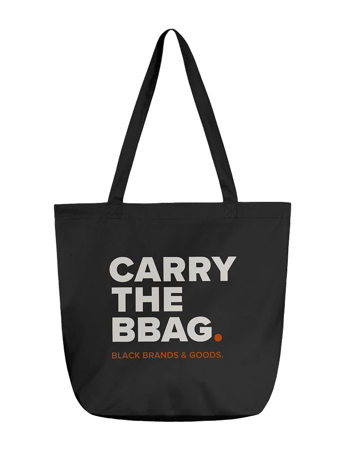 CARRY THE BBAG. Black Canvas Tote product image (1)