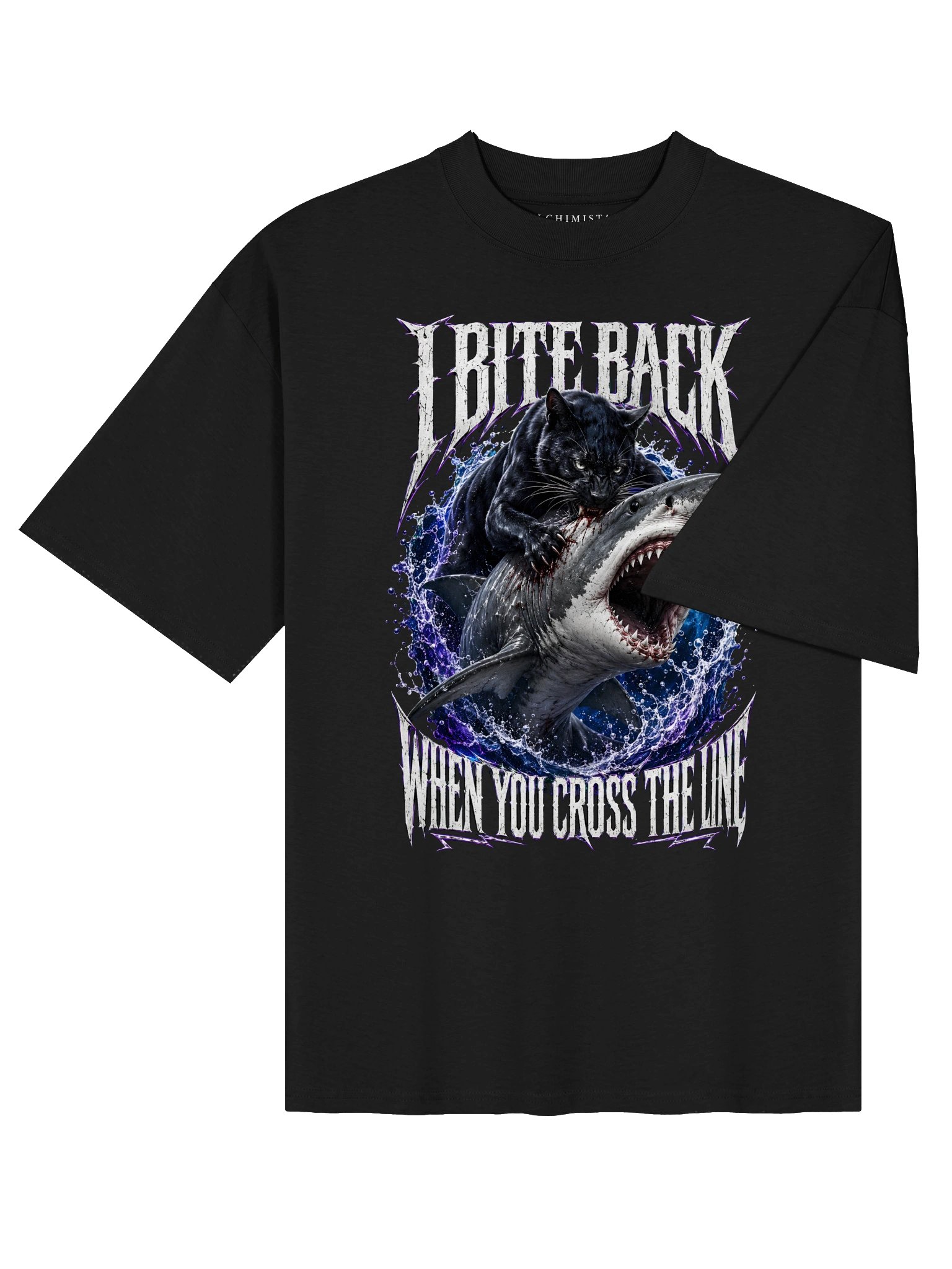 T-Shirt Unisex Oversize Coton Bio Poids Lourd – DON'T CROSS THE LINE product image (10)