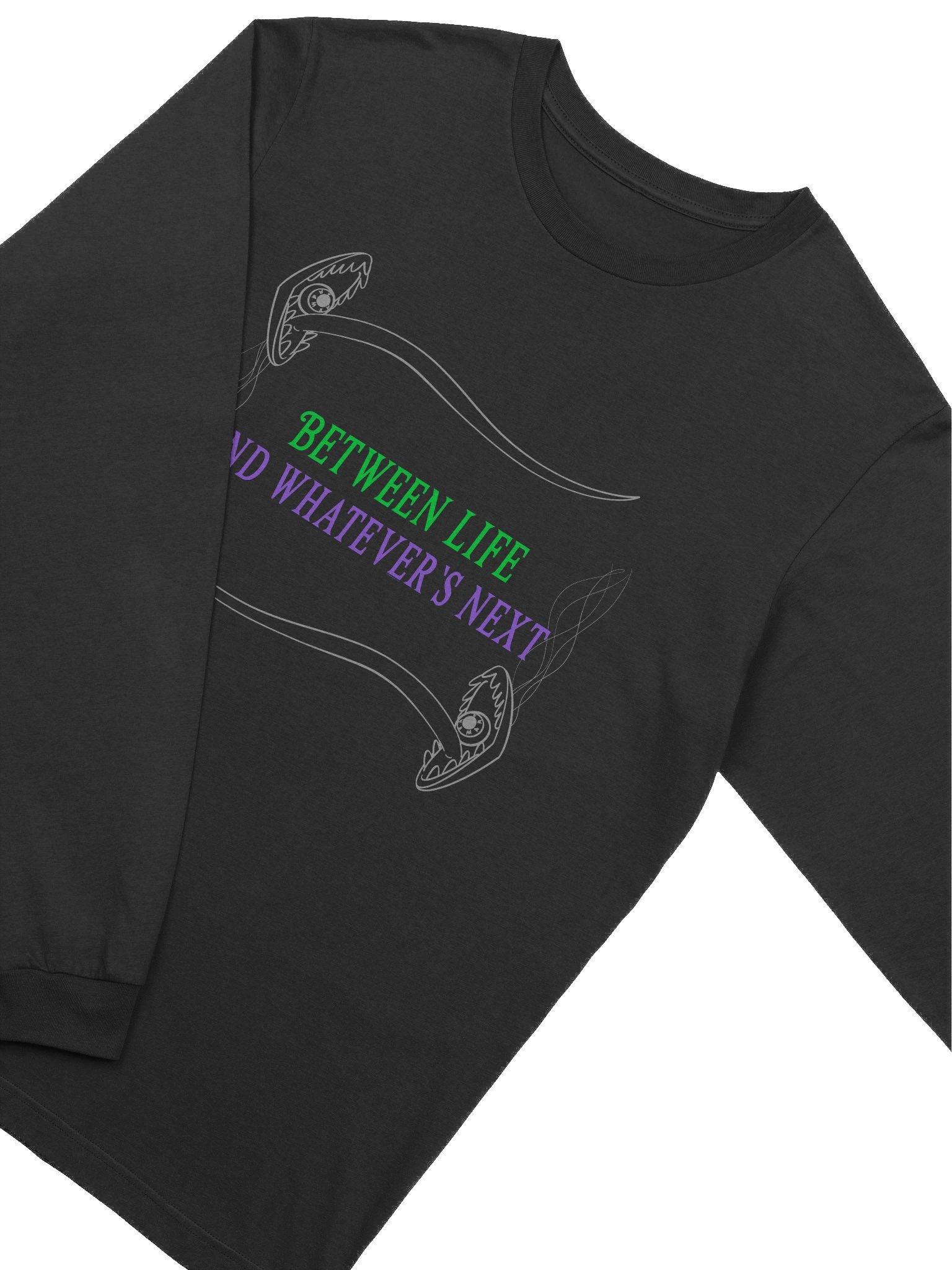 [UM Designs] Between Life and What Happens Next - Unisex Long Sleeve Tee product image (3)