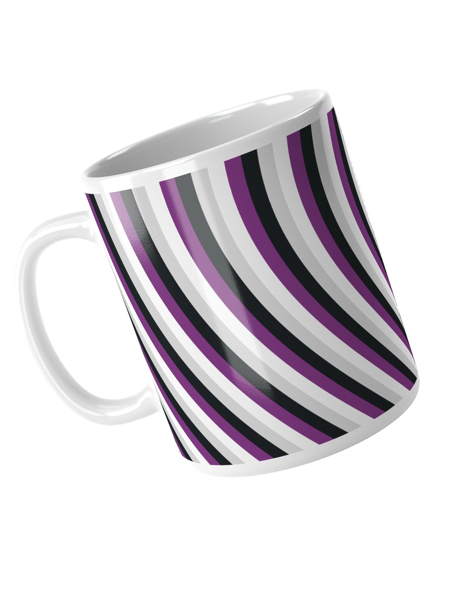 Asexual Pride Hearts Mug (Left-handed) product image (4)