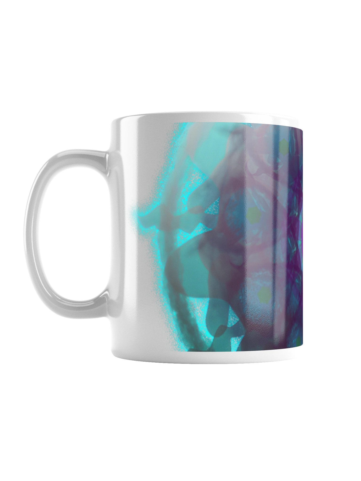Neon Bloom White Glossy Mug product image (1)