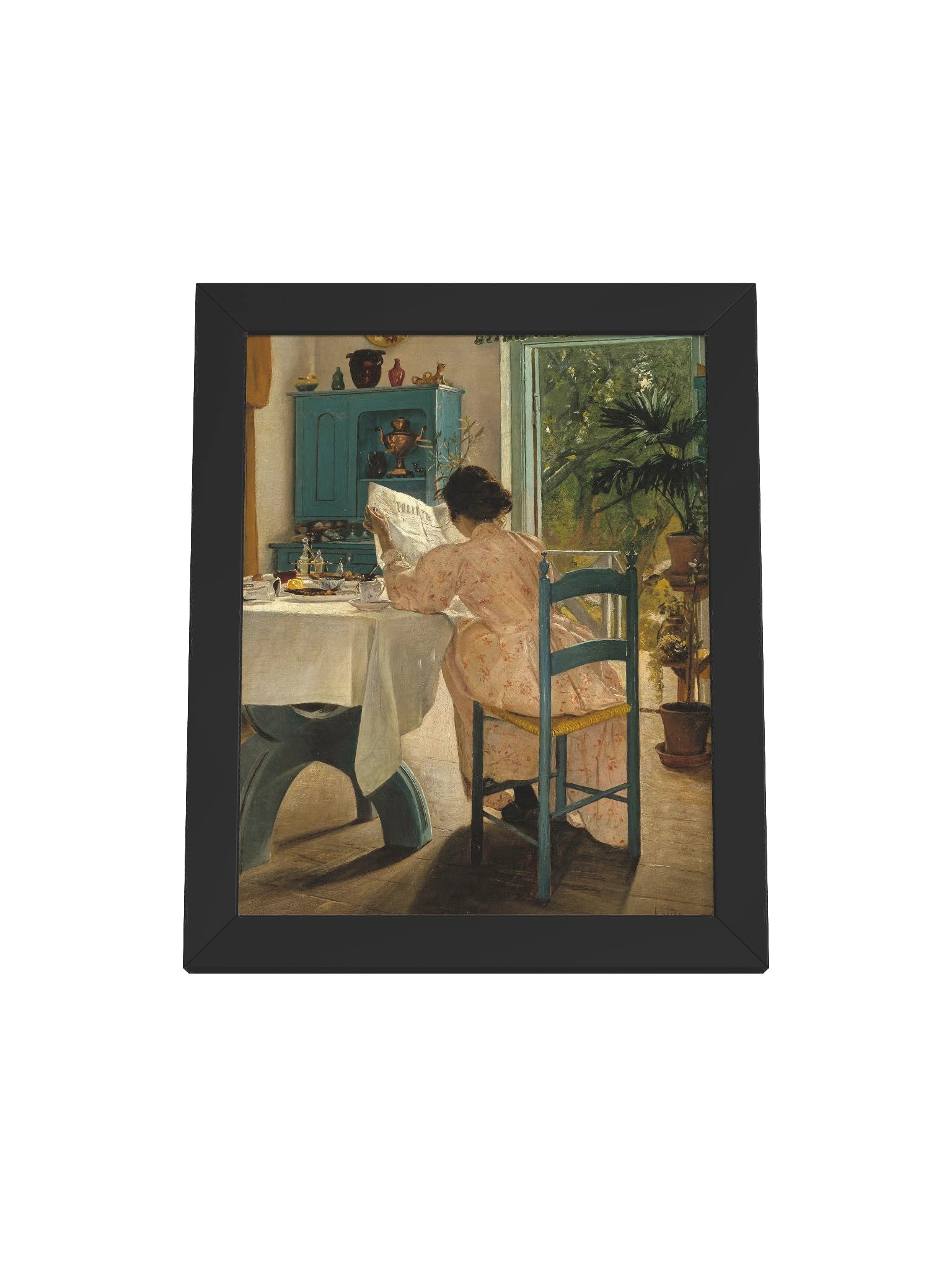 "Ved frokostbordet og morgenaviserne (At Breakfast)" by Laurits Andersen Ring Framed Poster product image (3)