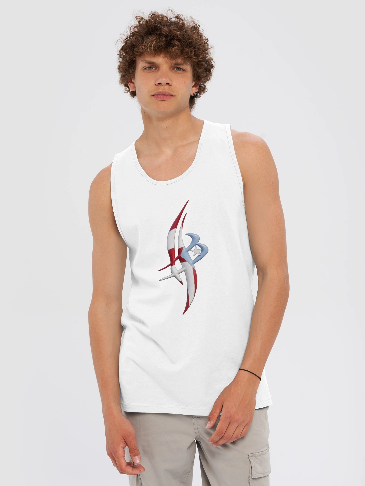 BEAM BORIQUA WHITE TANK TOP product image (3)