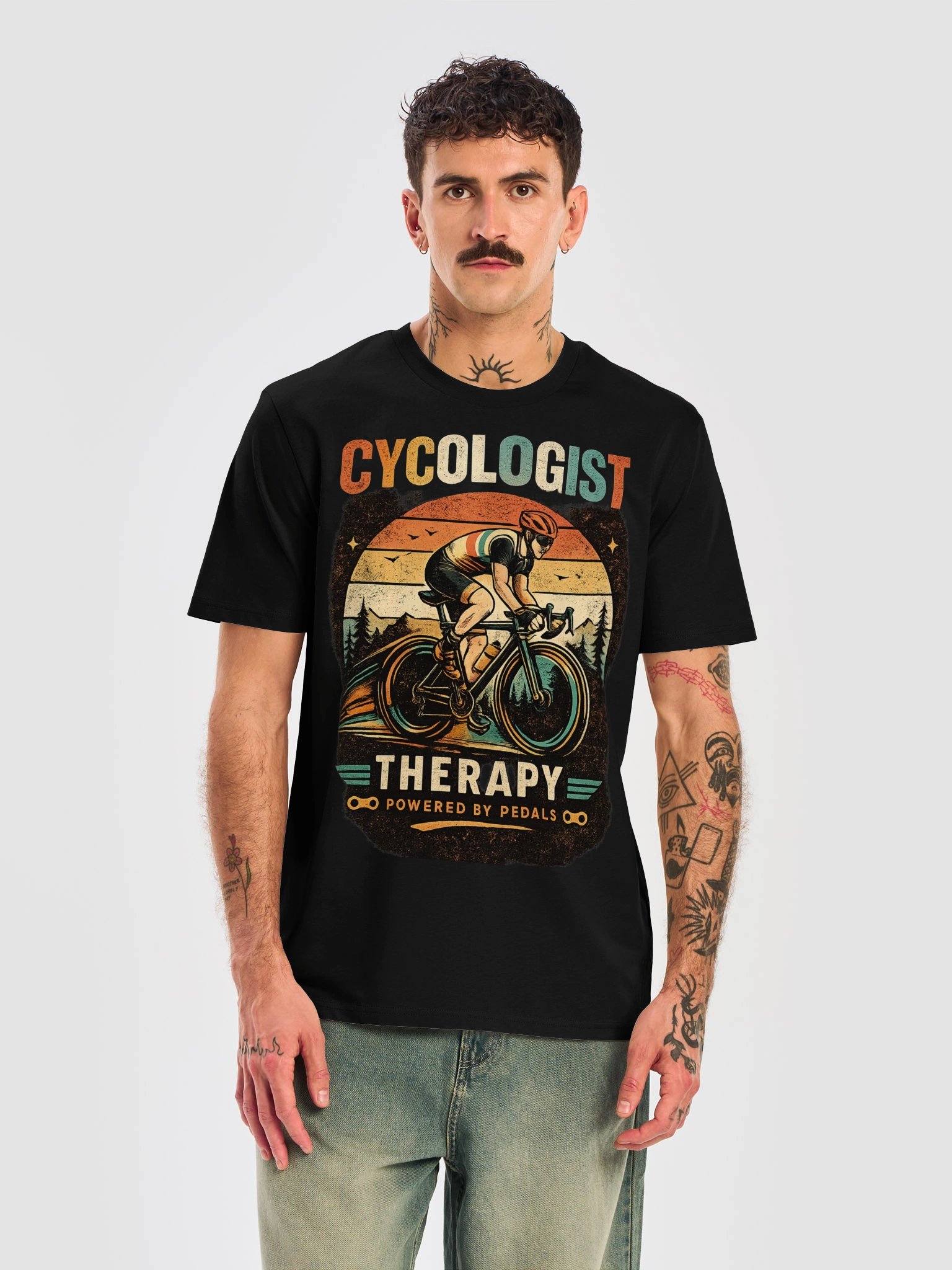 Cycologist Therapy Retro Cycling Tee product image (2)