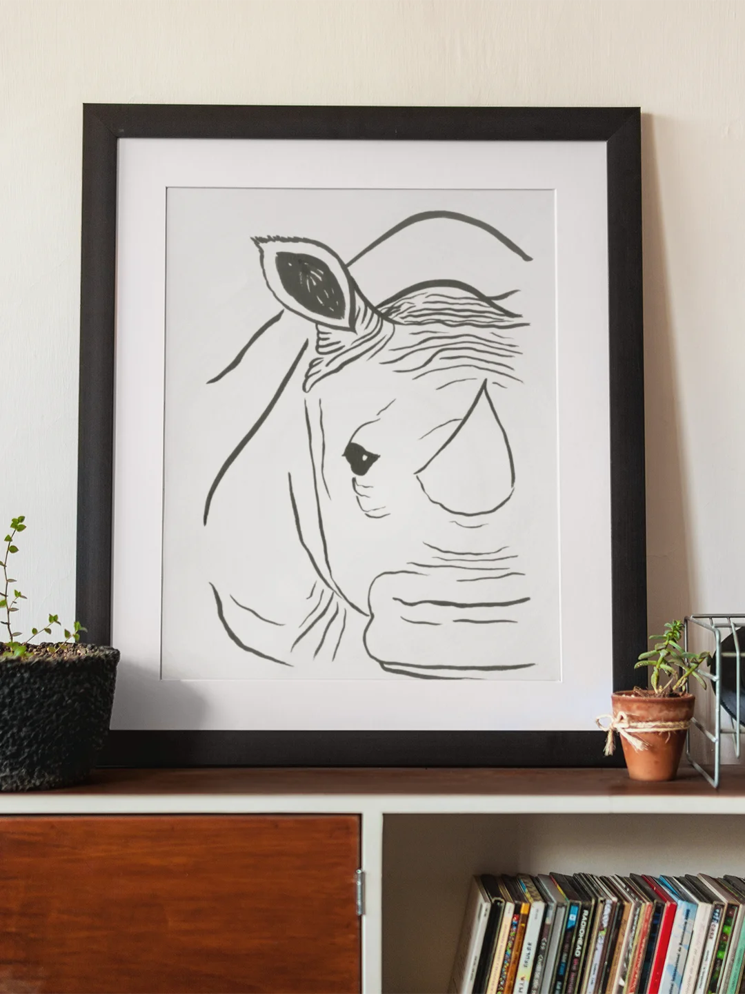 Face Of A Rhino Art Print product image (1)
