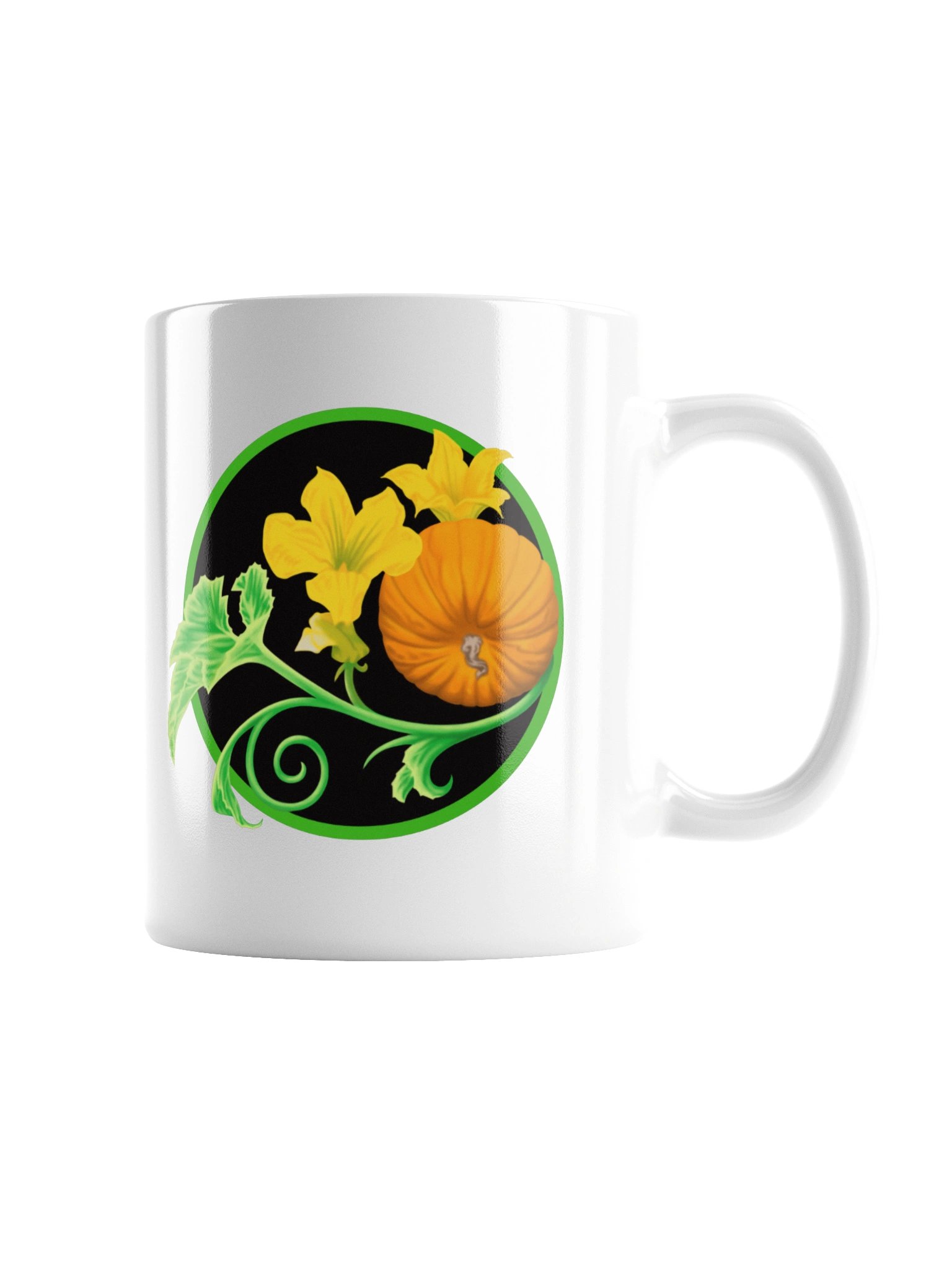 Harvest Pumpkin Blossom Ceramic Mug – Cozy Autumn Botanical Coffee Cup product image (8)