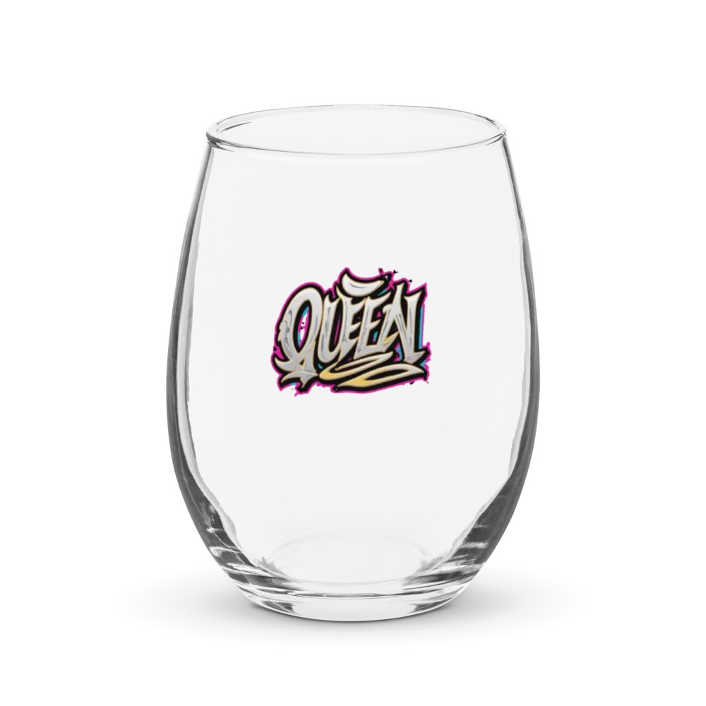 Graffiti Queen Stemless Wine Glass product image (1)