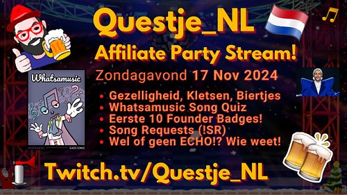 📢 Stream Schedule coming weekend 📢

▶️ Questje [EN]: Friday Night I'll be live for a regular Rush & Cash Poker stream! 💸
▶️ Q...