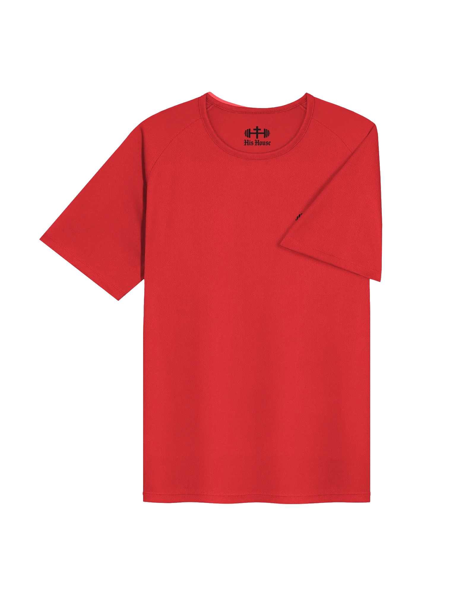 His House Mens Performance Crew Collar T-Shirt -Black Logo by His House