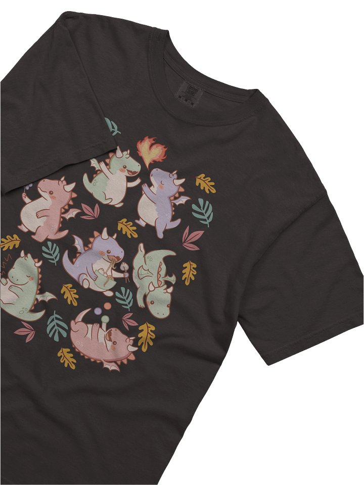 Cute Baby Dragon Shirt – Kawaii Dragon Graphic Tee, Whimsical Fantasy Cottagecore Design product image (2)